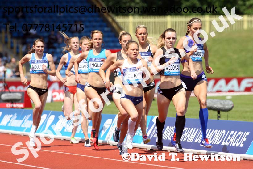 Womens 1500 metres, IAAF Diamond League, Birmingham. Photo: David T. Hewitson/Sports for All Pics